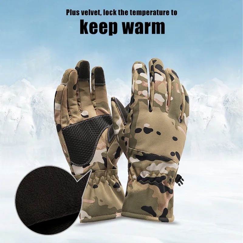 Winter Waterproof Camouflage H - Fishing Gloves ulasan dan harga