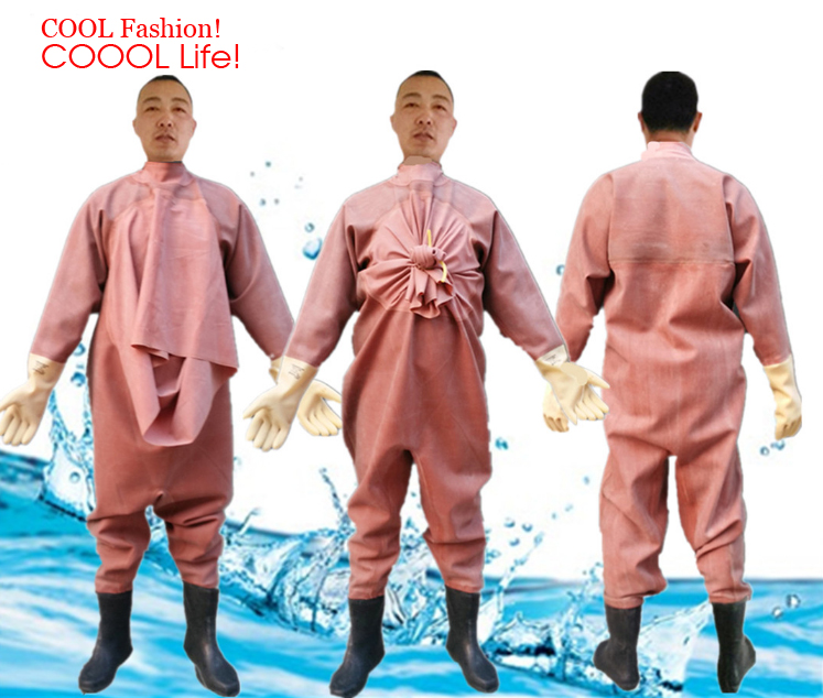 1mm Men Women Rubber Wader Sui - Fishing Rain Suit ulasan dan harga
