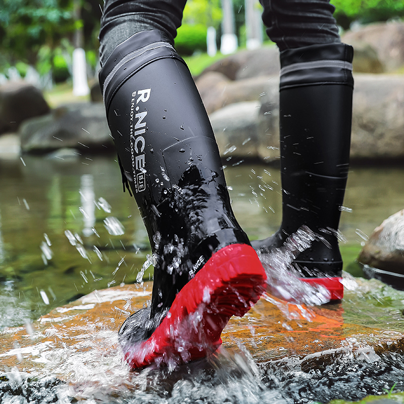 Men's Fashionable Outdoor Rain - Fishing Boots ulasan dan harga