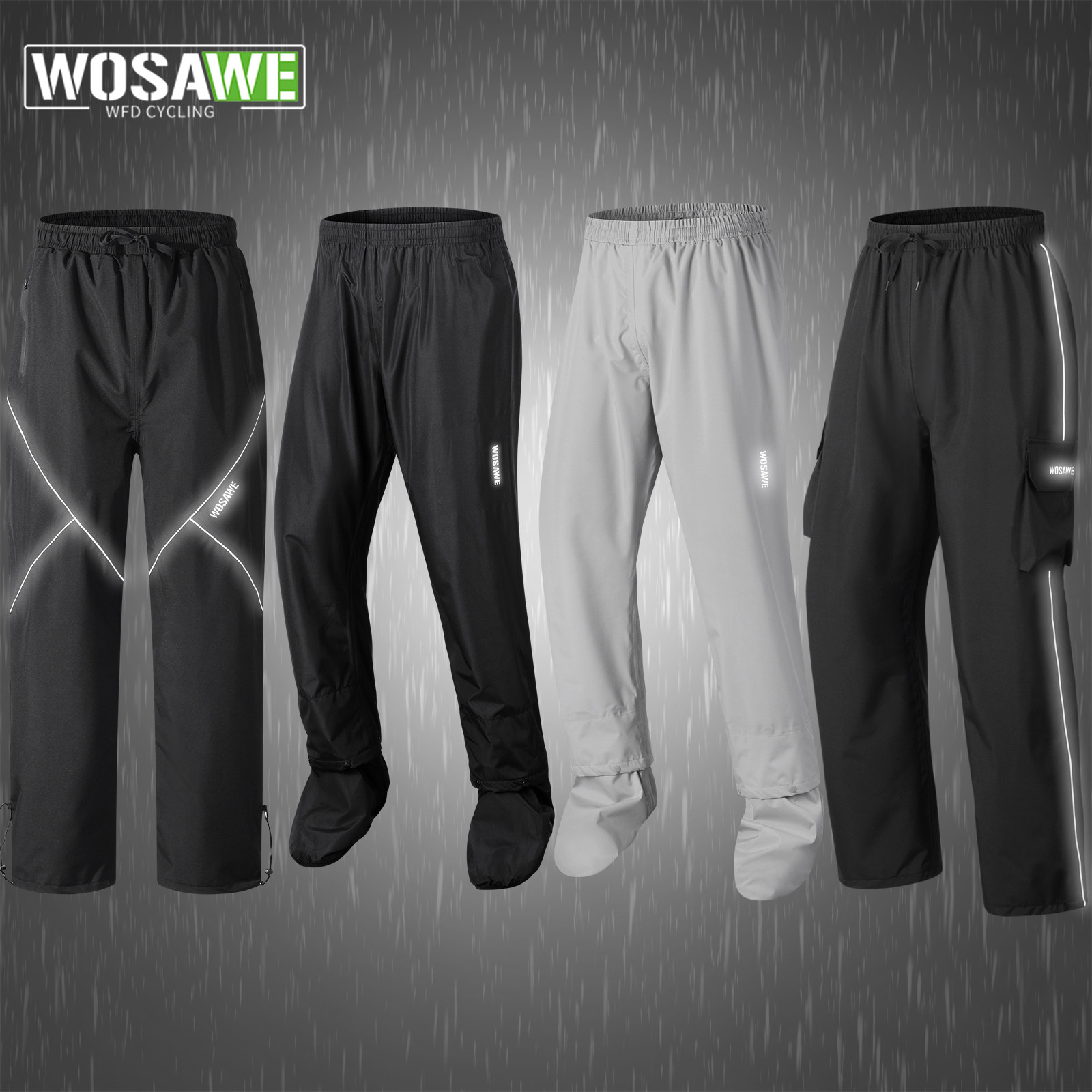 WOSAWE Cycling Rain Pants Wate - Fishing Pants Waterproof ulasan dan harga